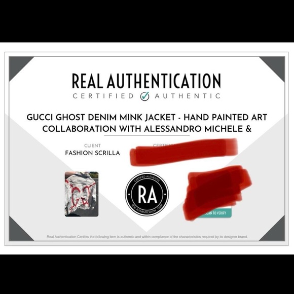 Gucci Trouble Andrew Gucci Ghost Runway Collaboration Logo Denim Mink Fur Jacket - Picture 3 of 17